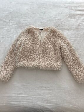 Papermoon Soft Cream Faux Shearling Jacket